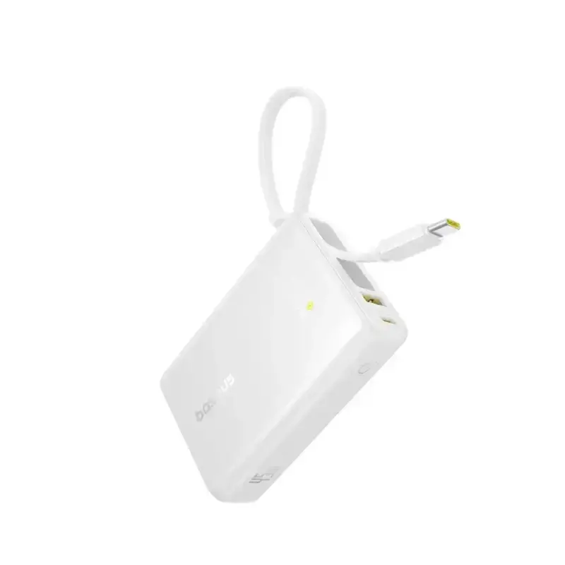 پاوربانک باسئوس مدل PicoGo 45W  سفید ظرفیت 10000 میلی آمپر ساعت